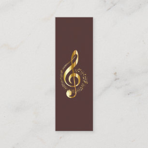 Cartão De Visita Mini Mini Personalizada do Cromo de Limpeza de Música