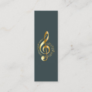 Cartão De Visita Mini Mini Personalizada do Cromo de Limpeza de Música T