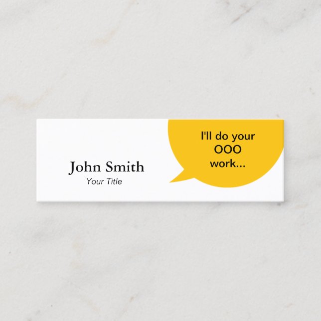 Cartão De Visita Mini Mini profissional da bolha criativa (Frente)