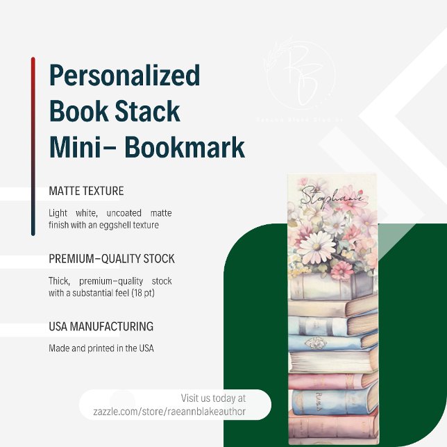 Cartão De Visita Mini Minifavorito da pilha de livros personalizada (Criador carregado)