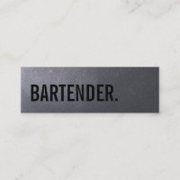 Minimalista de Bartender Negro Profissional