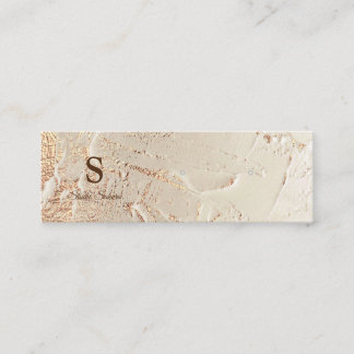 Cartão De Visita Mini Miniplaca de brinco com textura dourada