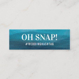 Cartão De Visita Mini Miniplaca de gabinete do Ocean Waves Weding Hashta