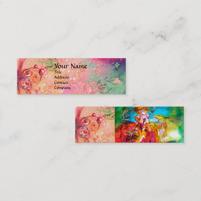 Cartão De Visita Mini MIRANDOLINA Executando Artes, Designer de Figurino (Frente/Verso)