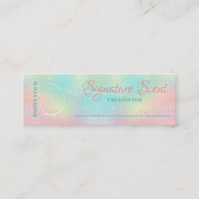 Cartão De Visita Mini Mistura de cheirão pessoal de perfume de perfume d (Frente)