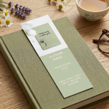 Modelo de Marcador de Autor Minimalista com Capa d
