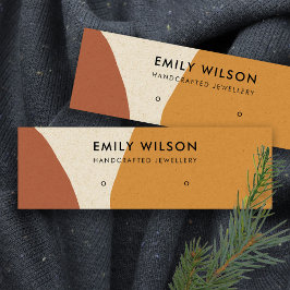 CARTÃO DE VISITA MINI MODERN ABSTRATO TERRACOTTA RED ART STUD DISPLAY