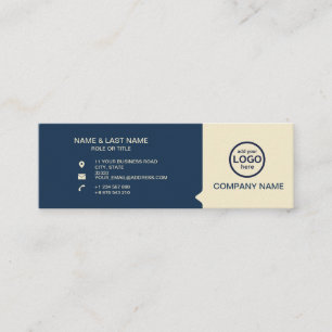 Cartão De Visita Mini Modern Professional 2 cores adicione seu logotipo