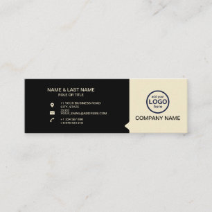 Cartão De Visita Mini Modern Professional 2 cores adicione seu logotipo