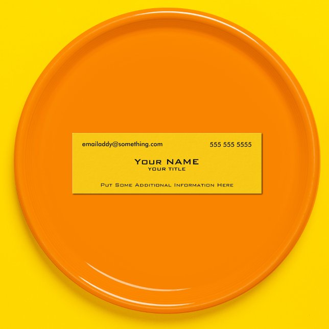 Cartão De Visita Mini Modern Yellow (Criador carregado)