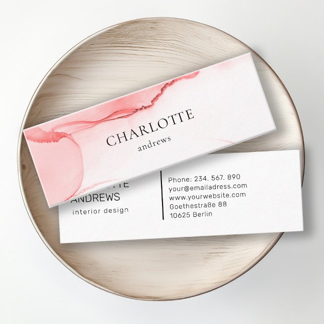 Cartão De Visita Mini Moderne, minimale Salon-Visitenkarte, Aquarell    (Criador carregado)