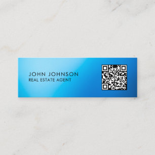 Cartão de Visita Mini Moderno Código QR