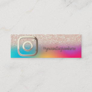Cartão De Visita Mini Moderno, Elegante Bokeh Cool Instagram Mídia Socia