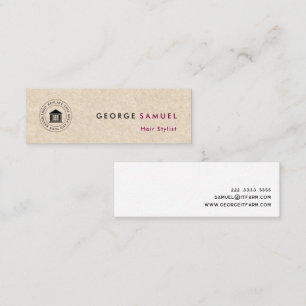 Cartão De Visita Mini Moderno Logotipo e Nome Empresariais Personalizado