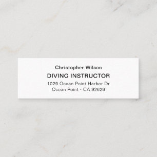 Cartão De Visita Mini Moderno Minimalista White Professional  