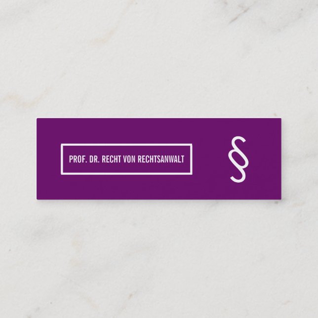 Cartão De Visita Mini moderno profissional (Verso)