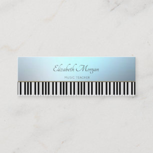 Cartão De Visita Mini Moderno,Teclas de Piano, Professor de Música