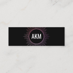 Cartão De Visita Mini Monograma com Elementos de Iluminação