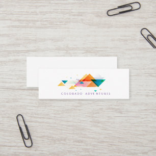 Cartão De Visita Mini Montanhas abstratas personalizadas 