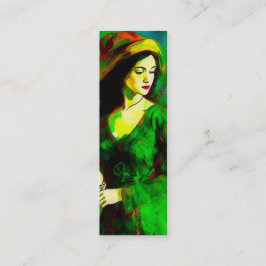 Cartão De Visita Mini Mulher no Favorito do Chapéu