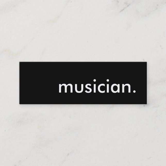 Cartão De Visita Mini músico. (Frente)