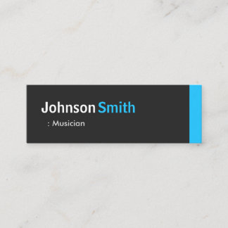 Cartão De Visita Mini Músico - Aqua Blue Mini Pessoal