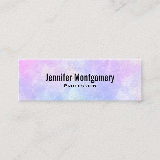 Cartão De Visita Mini Na moda púrpura Abstrato azul (Frente)