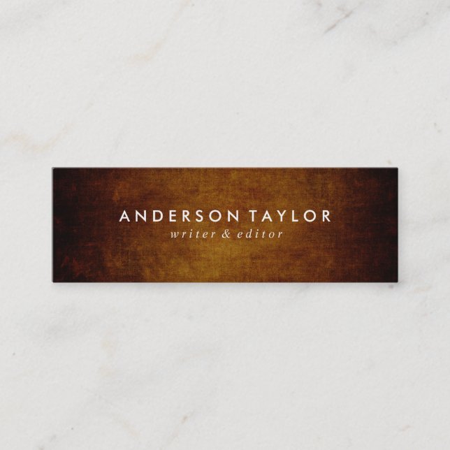 Cartão De Visita Mini Na moda Vintage Brown (Frente)