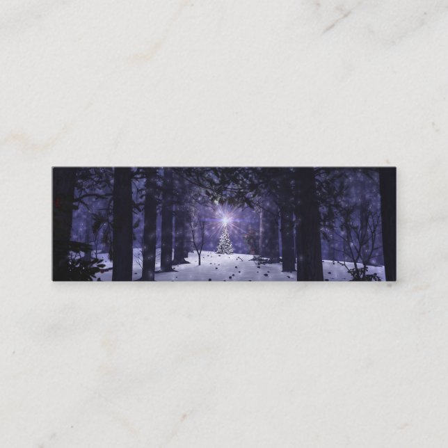 Cartão De Visita Mini Natal nos Pines Bookmarks (Frente)