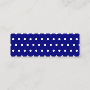 Cartão De Visita Mini Navy e Bolinhas Brancas