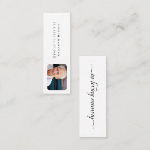 Cartão De Visita Mini No Loving Memory Funeral Gift / Favoror Bookmark M