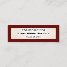 Nome de Graduação Dourada Impressionante Burgundy 