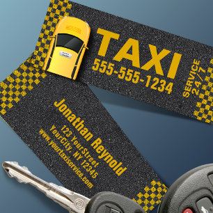Cartão De Visita Mini Número de Telefone do Táxi Amarelo Grande Serviço
