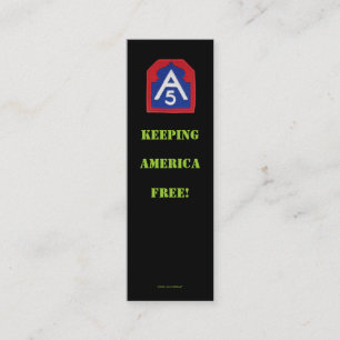 Cartão De Visita Mini o 5o veterano do exército A5 remenda o vfw do