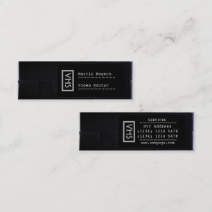 Cartão De Visita Mini O falso de VHS olha o estilo engraçado