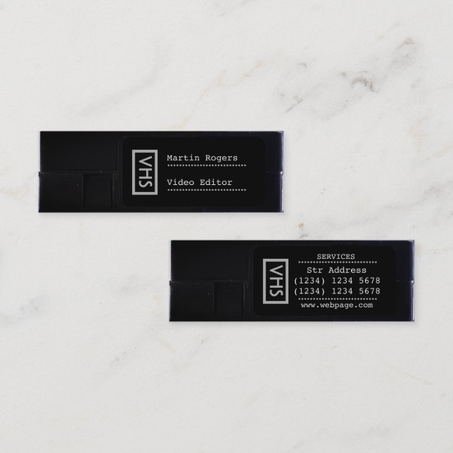 Cartão De Visita Mini O falso de VHS olha o estilo engraçado (Frente/Verso)