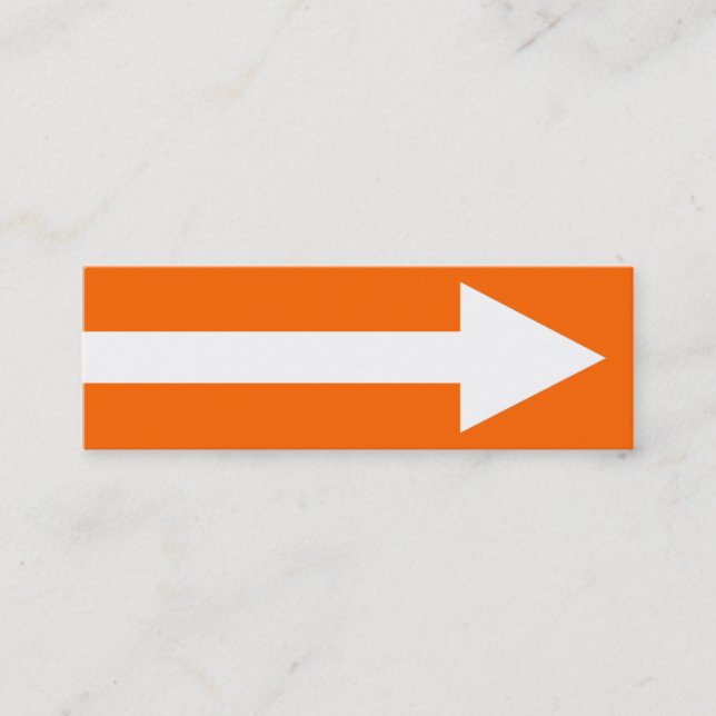 Cartão De Visita Mini O Ponto II Inteiro - Laranja, Branco e Cinzas (Frente)