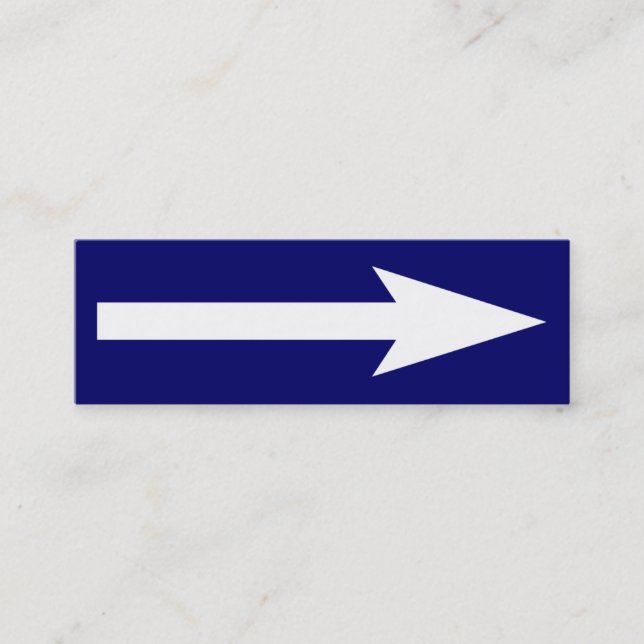 Cartão De Visita Mini O ponto inteiro - Azul escuro e branco (Frente)