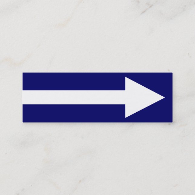 Cartão De Visita Mini O ponto inteiro II - azul escuro e branco (Frente)