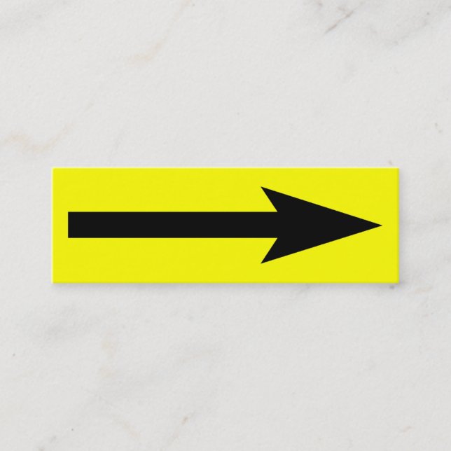 Cartão De Visita Mini O ponto inteiro - preto e amarelo (Frente)