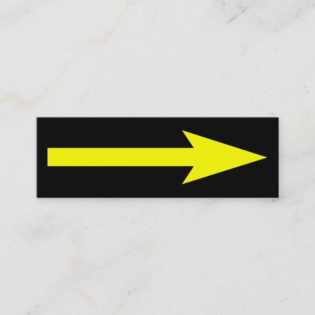 Cartão De Visita Mini O ponto inteiro - preto e amarelo (Frente)