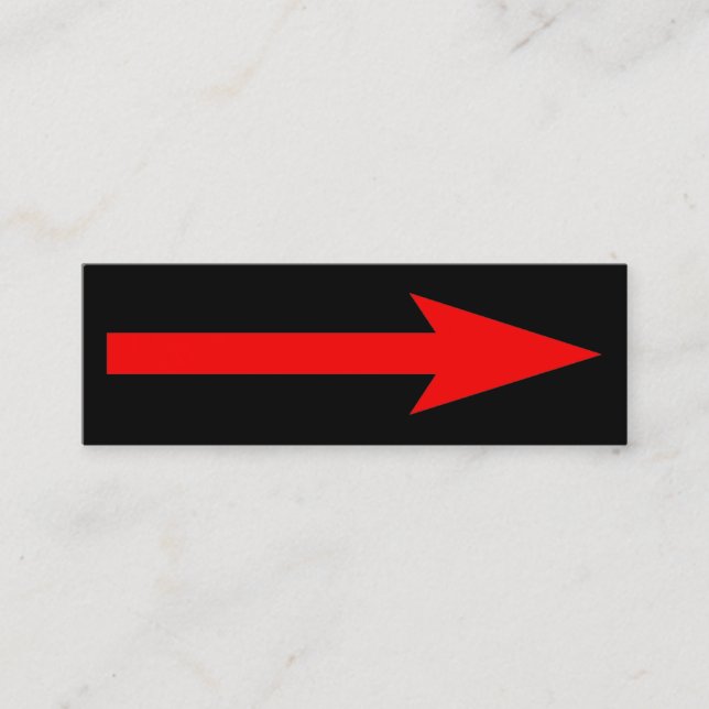 Cartão De Visita Mini O ponto inteiro - preto e vermelho (Frente)