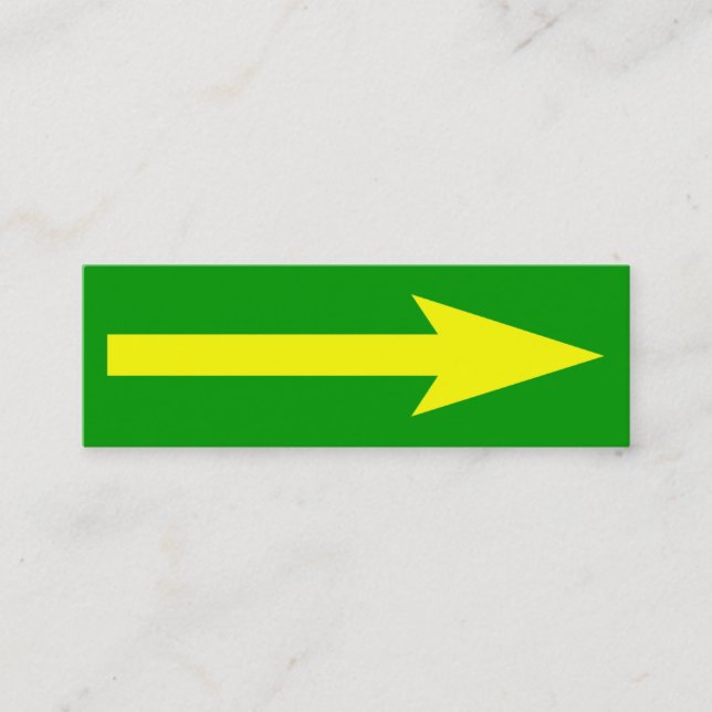 Cartão De Visita Mini O ponto inteiro - verde, amarelo e cinza (Frente)