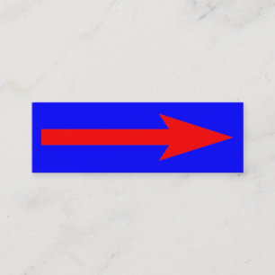 Cartão De Visita Mini O ponto inteiro - vermelho e azul