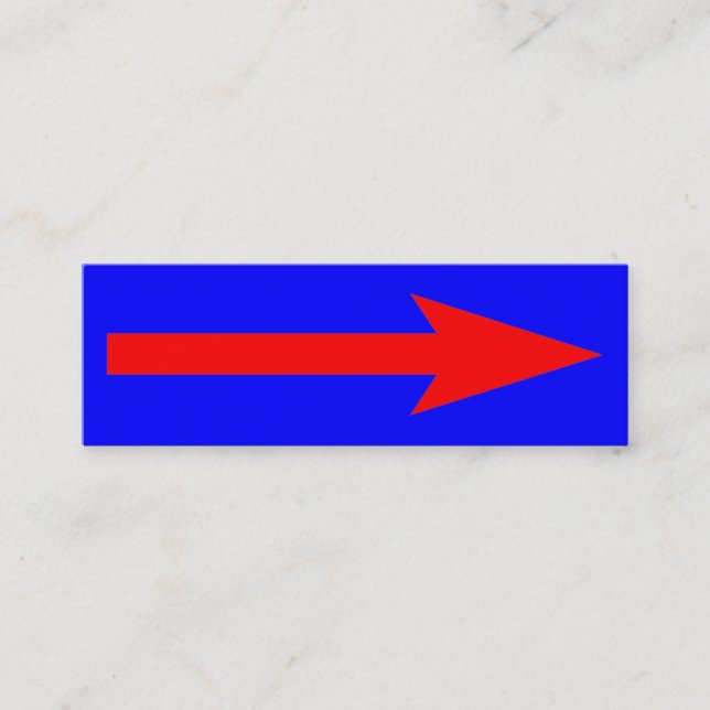 Cartão De Visita Mini O ponto inteiro - vermelho e azul (Frente)