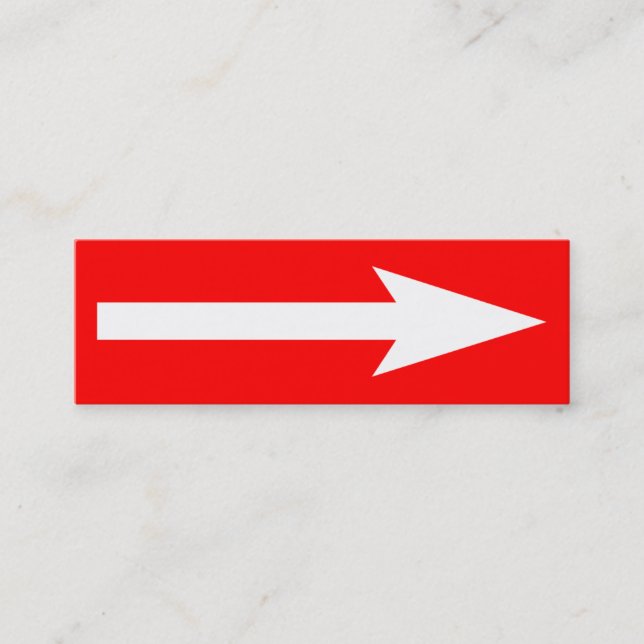 Cartão De Visita Mini O ponto inteiro - Vermelho e Branco (Frente)