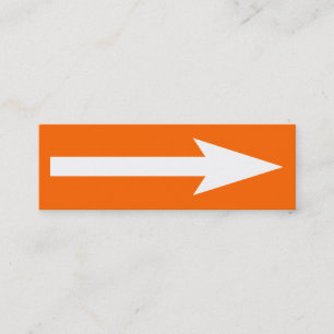 Cartão De Visita Mini O ponto todo - laranja, branco e Cinza