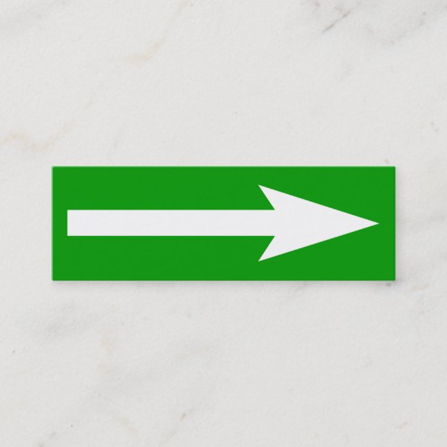 Cartão De Visita Mini O ponto - Verde, Branco e Cinzas (Frente)