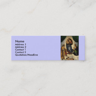 Cartão De Visita Mini O "Sistine clássico Madonna" de Raphael (cerca de