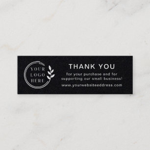 Cartão De Visita Mini Obrigado Para A Empresa Pelo Logotipo Personalizad